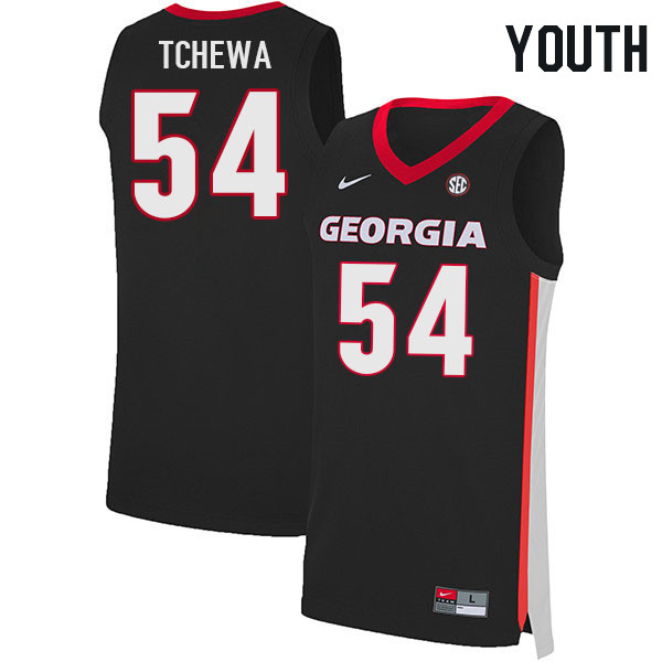 Youth #54 Russel Tchewa Georgia Bulldogs College Basketball Jerseys Stitched Sale-Black - Click Image to Close